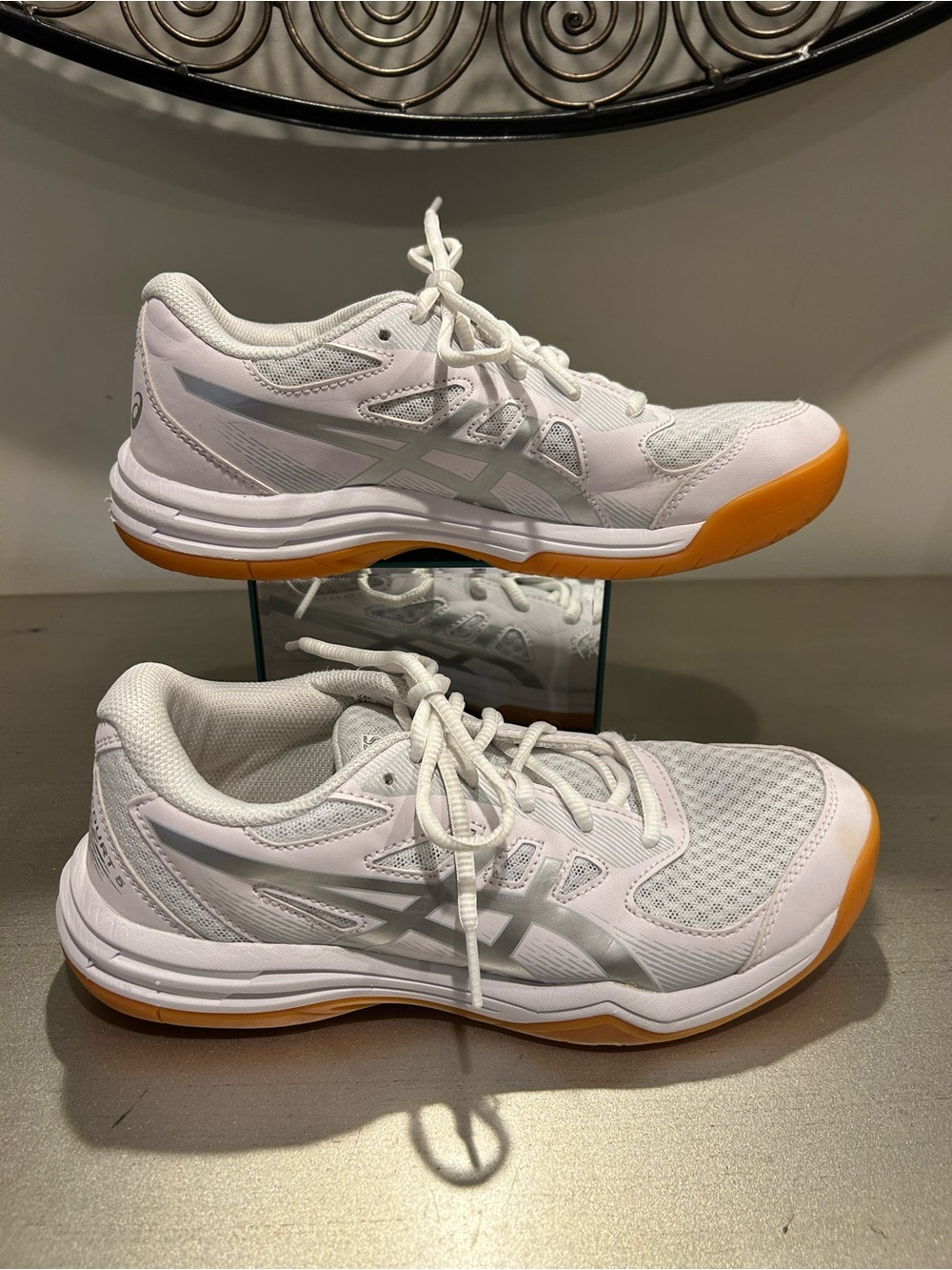 Asics Women's White Athletic Shoes with Gum Outsole